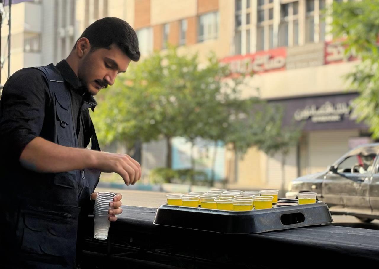 خدمت رسانی موکب فدراسیون آمادگی جسمانی و تندرستی در آیین تشییع رهبر شهید